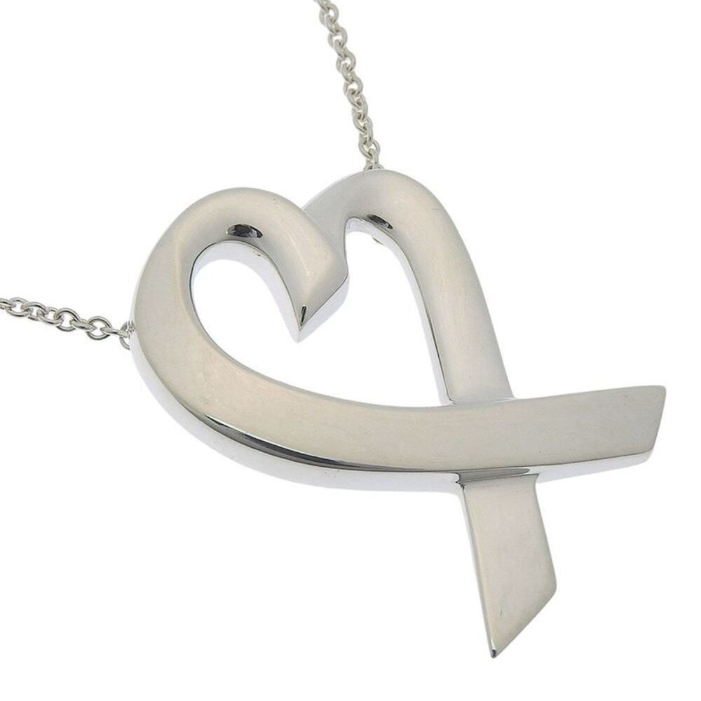 Tiffany & Co. Paloma Picasso Loving Heart Silver Silver Silver Necklace Jewelry